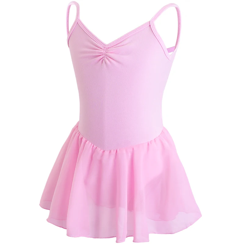 Ballet Leotard Dress Girls Ballet Dress Kids Camisole Gymnastics Leotard With Lining Dress Chiffon Skirt Bowknot Dance Leotards - Image 6